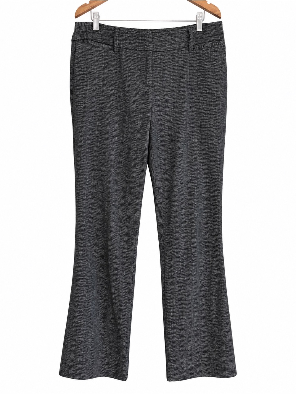 Ricki’s Curvy Women’s Size 8 Grey Herringbone Bootcut Dress Pants Office Y2K